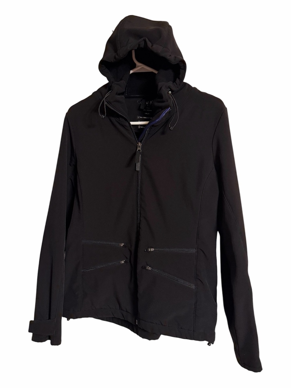 Calvin Klein  Full Zip Black Hooded Jacket Size S